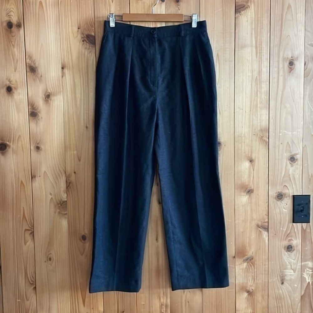 Yves Saint Laurent Vintage Wool Pleated Crop Trousers